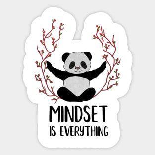 Panda Yoga, Meditation, Mindset Motivational Quote Sticker